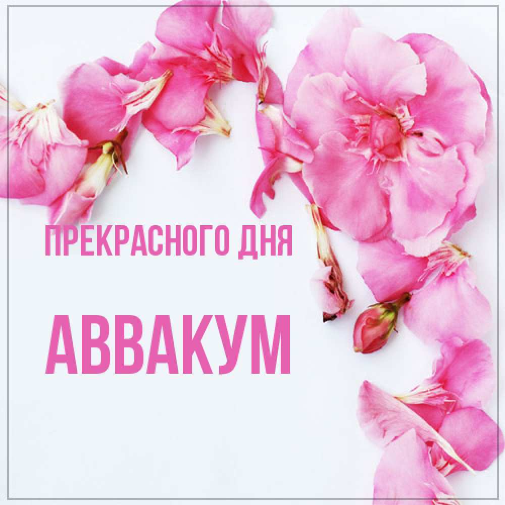 Открытка  с именем. Аввакум, Прекрасного дня  
