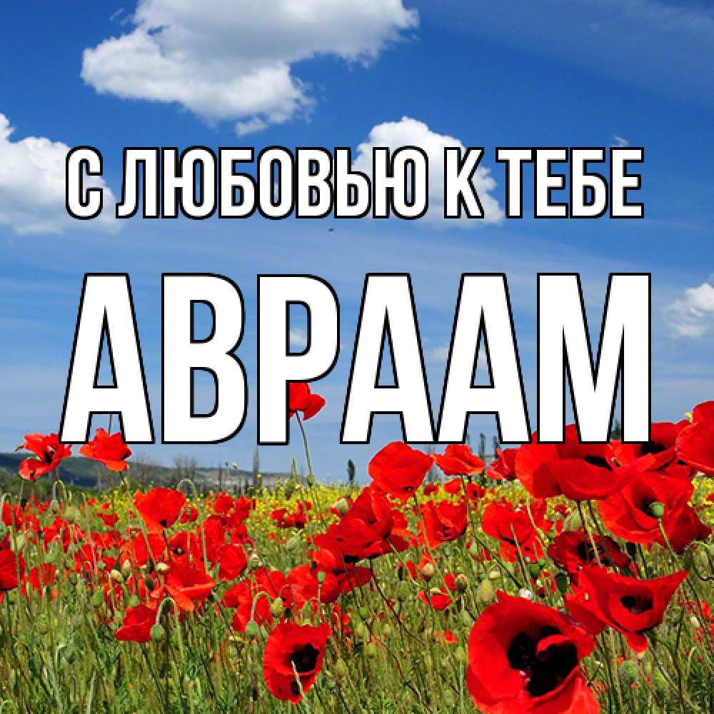 Открытка  с именем. Авраам, С любовью к тебе  