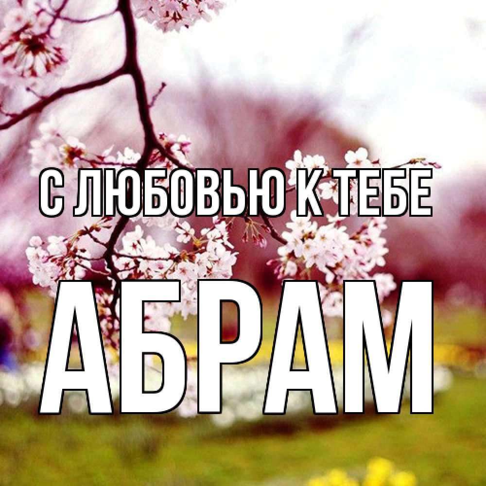 Открытка  с именем. Абрам, С любовью к тебе  