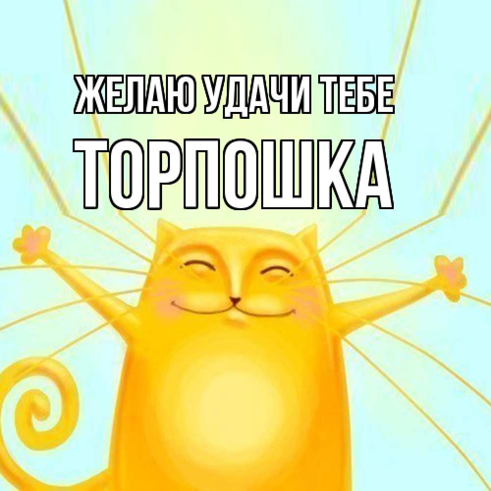 Открытка  с именем. торпошка, Желаю удачи тебе  