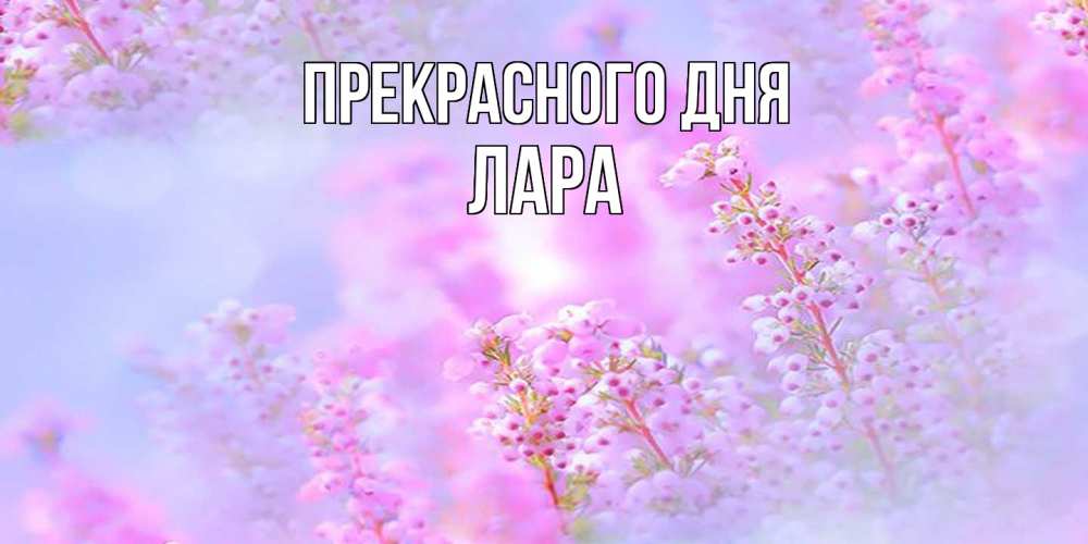 Открытка  с именем. Лара, Прекрасного дня  