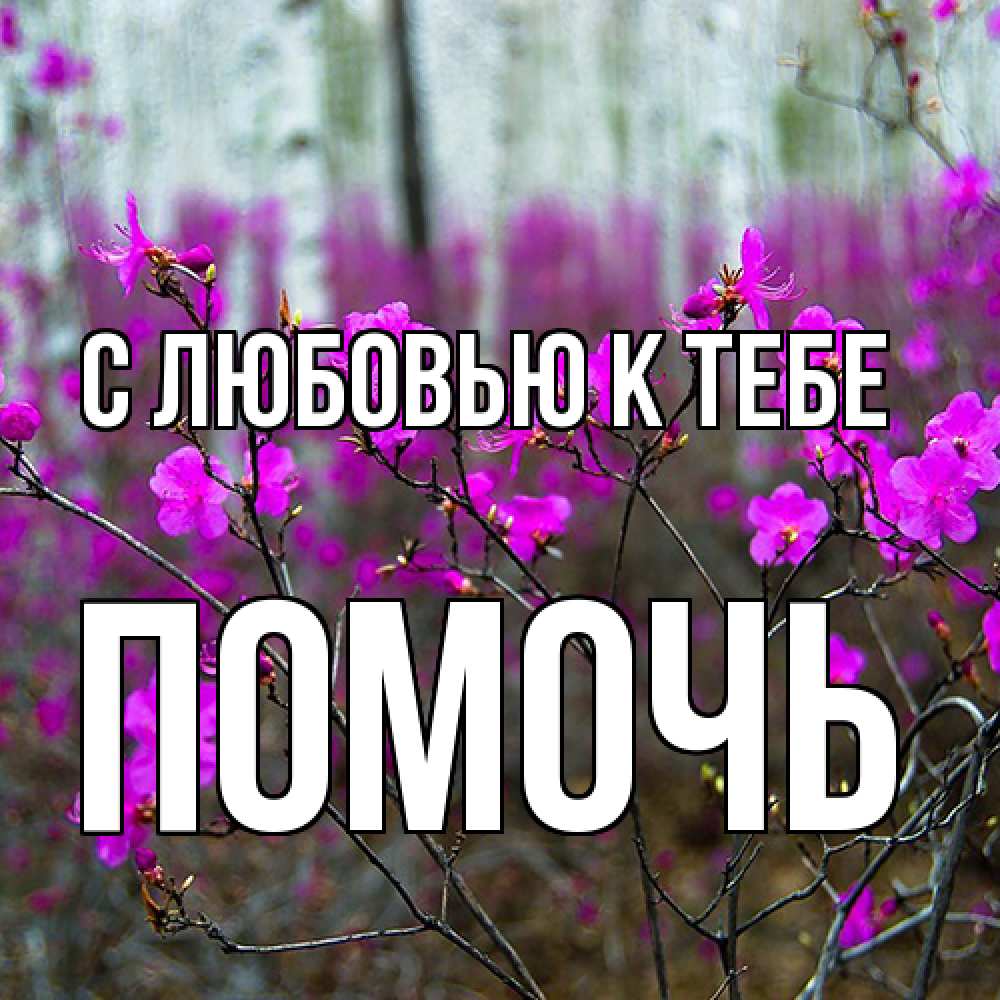 Открытка  с именем. Помочь, С любовью к тебе  