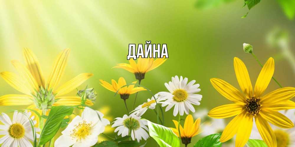 Открытка  с именем. Дайна, Главная  