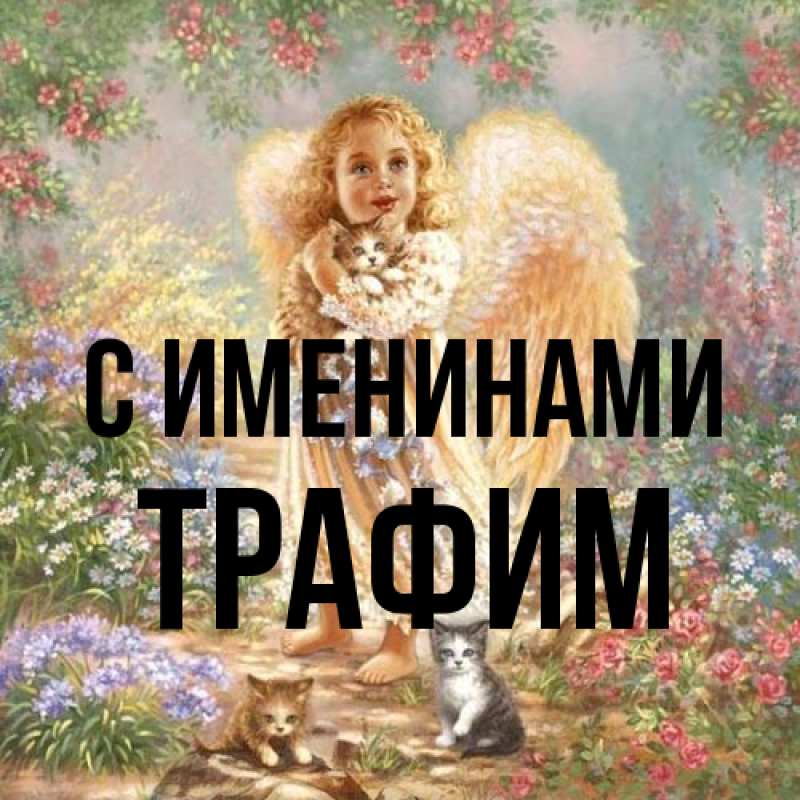 Картинка С именинами, трафим