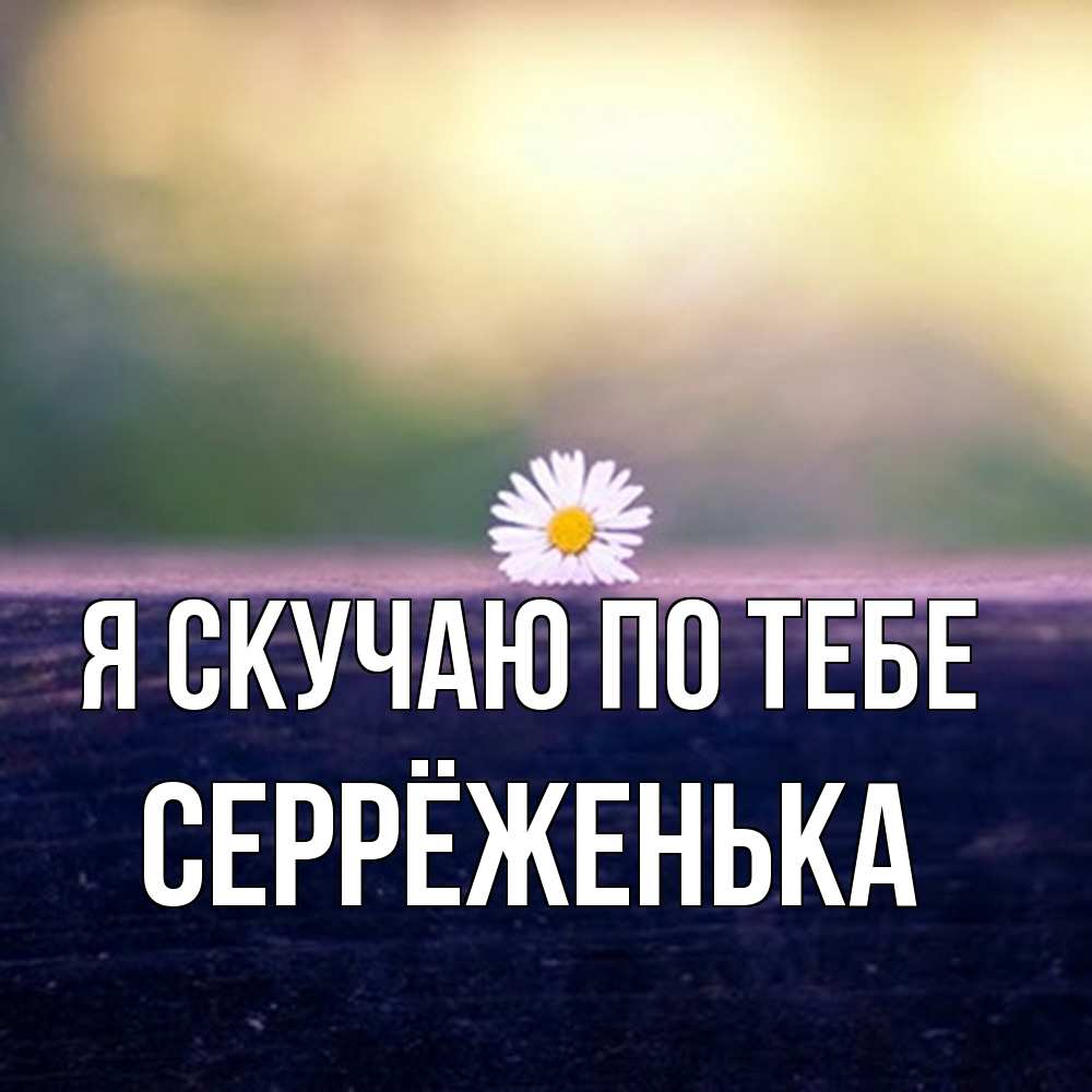 Открытка  с именем. Серрёженька, Я скучаю по тебе  