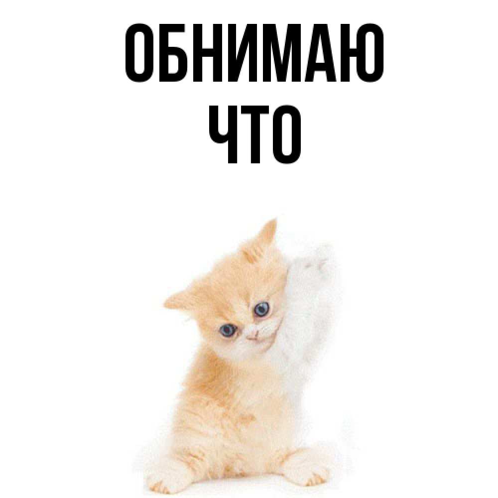 Открытка  с именем. Что, Обнимаю  
