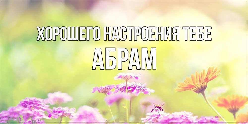 Открытка  с именем. Абрам, Хорошего настроения тебе  