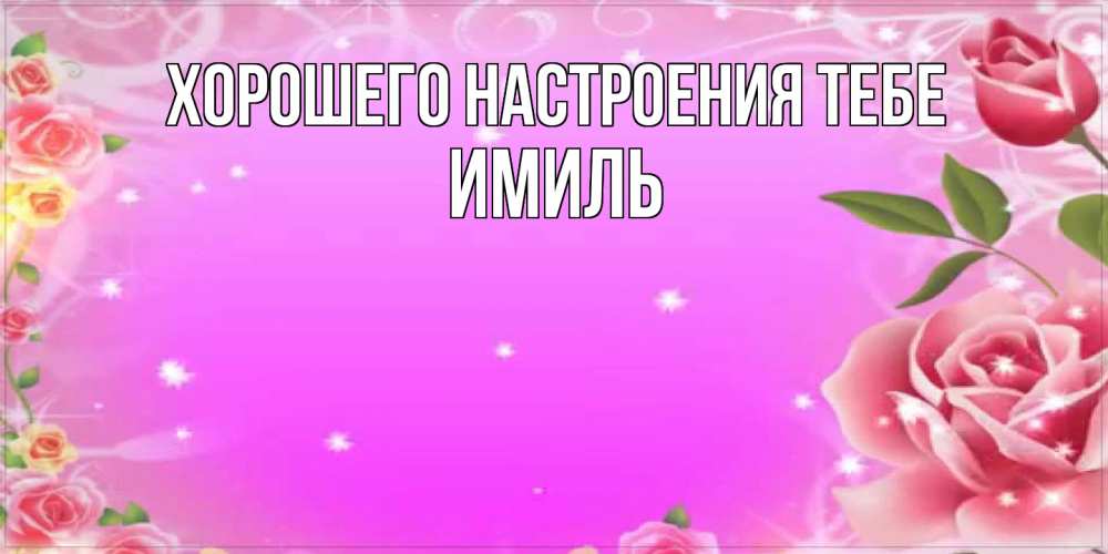 Открытка  с именем. Имиль, Хорошего настроения тебе  
