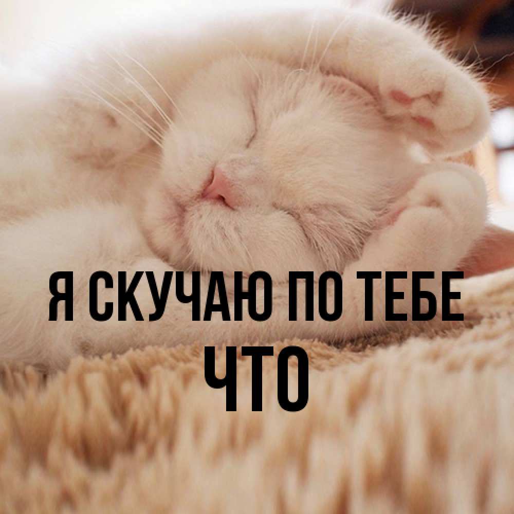 Открытка  с именем. Что, Я скучаю по тебе  