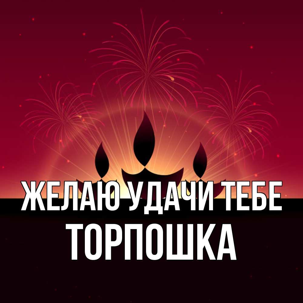 Открытка  с именем. торпошка, Желаю удачи тебе  