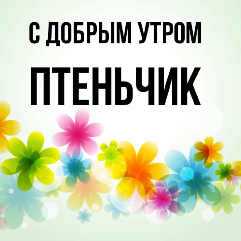 Картинка С добрым утром, Птеньчик