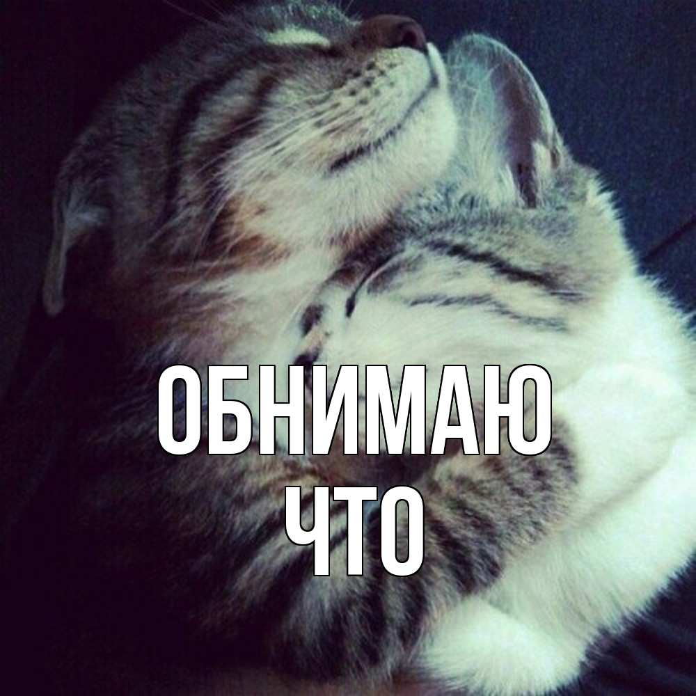 Открытка  с именем. Что, Обнимаю  