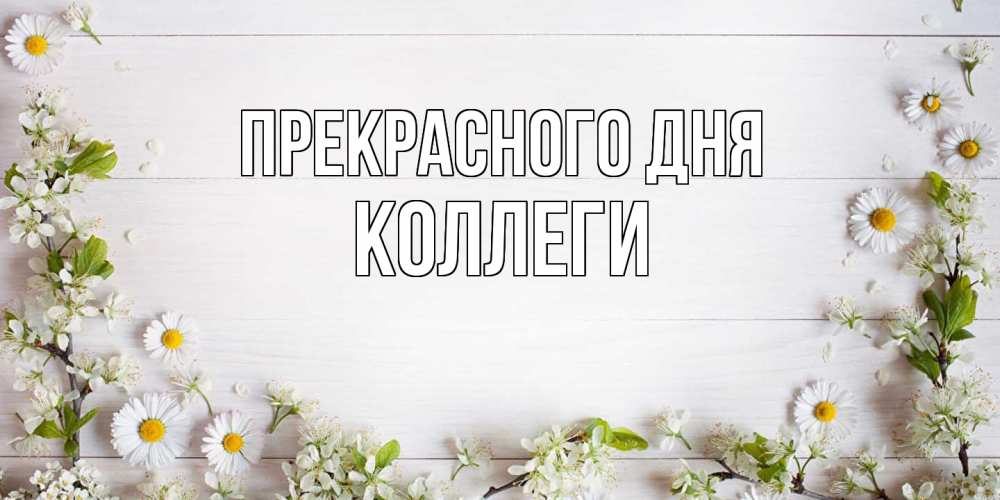 Открытка  с именем. коллеги, Прекрасного дня  