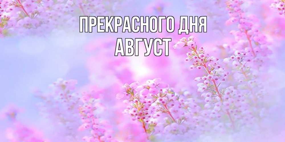 Открытка  с именем. Август, Прекрасного дня  