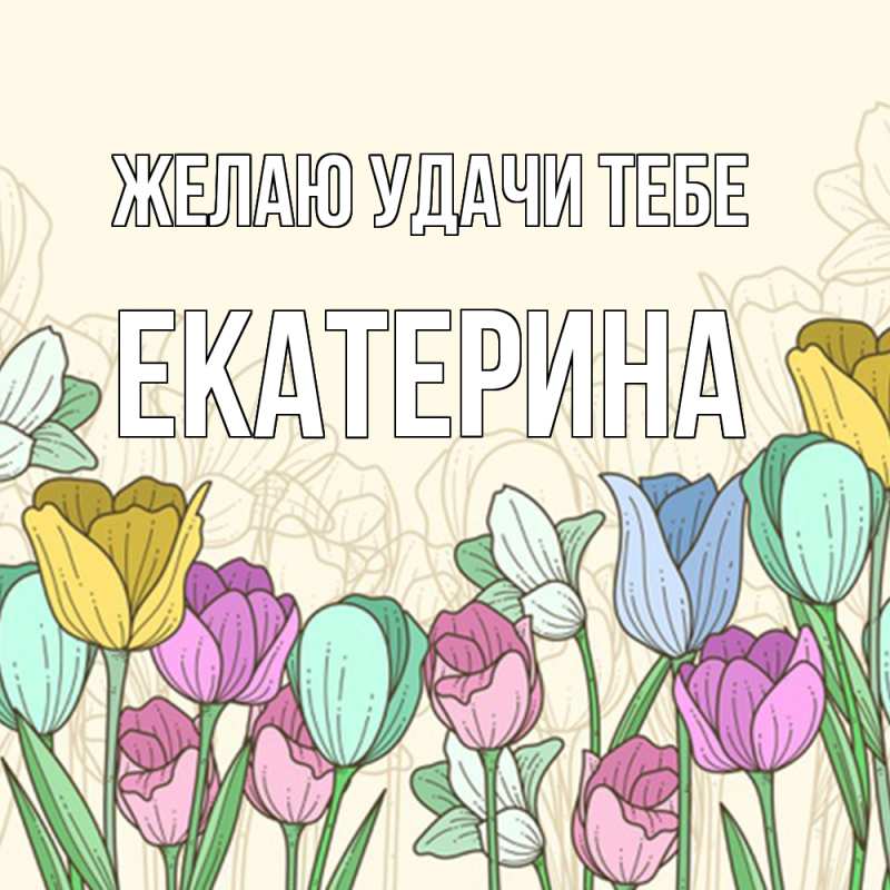 Картинка Желаю удачи тебе, Екатерина