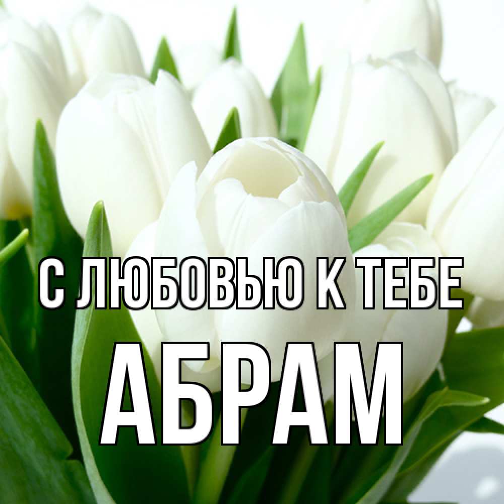 Открытка  с именем. Абрам, С любовью к тебе  