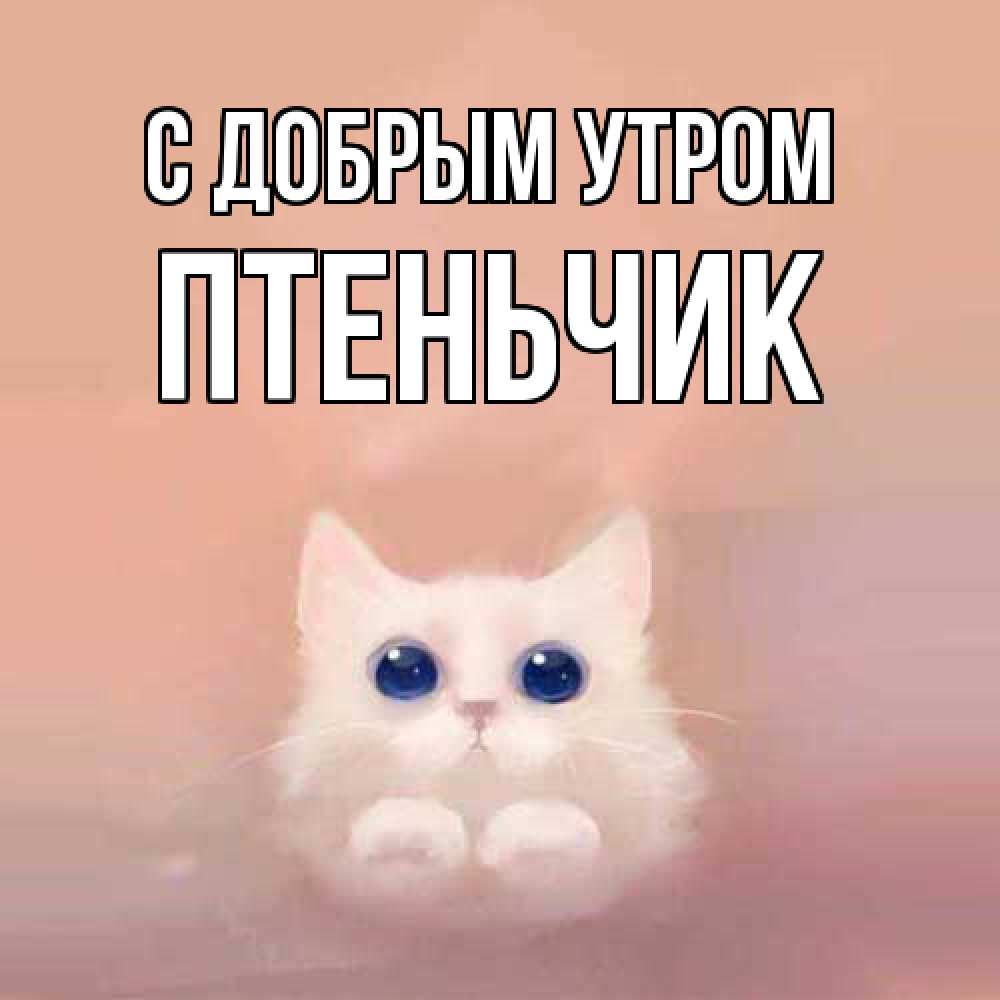 Открытка  с именем. Птеньчик, С добрым утром  