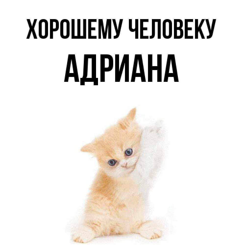 Открытка  с именем. Адриана, Хорошему человеку  