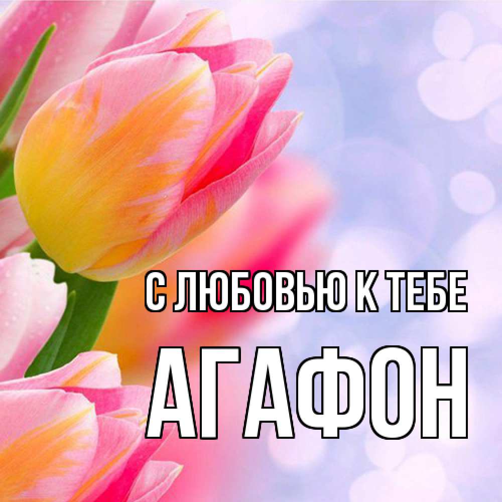 Открытка  с именем. Агафон, С любовью к тебе  