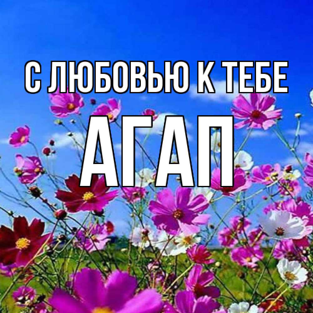 Открытка  с именем. Агап, С любовью к тебе  