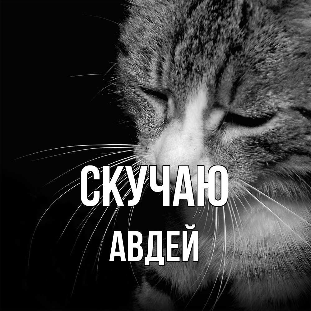 Открытка  с именем. Авдей, Скучаю  