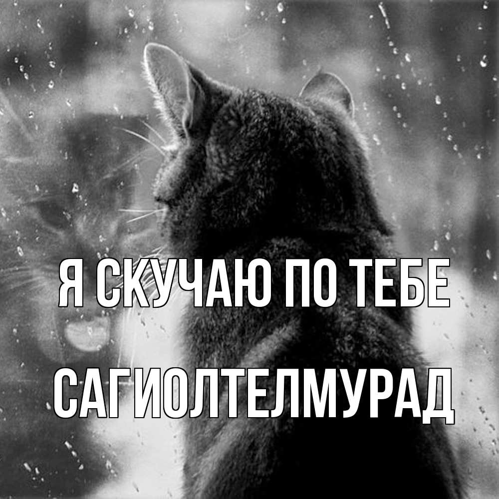 Открытка  с именем. САГИОЛТЕЛМУРАД, Я скучаю по тебе  