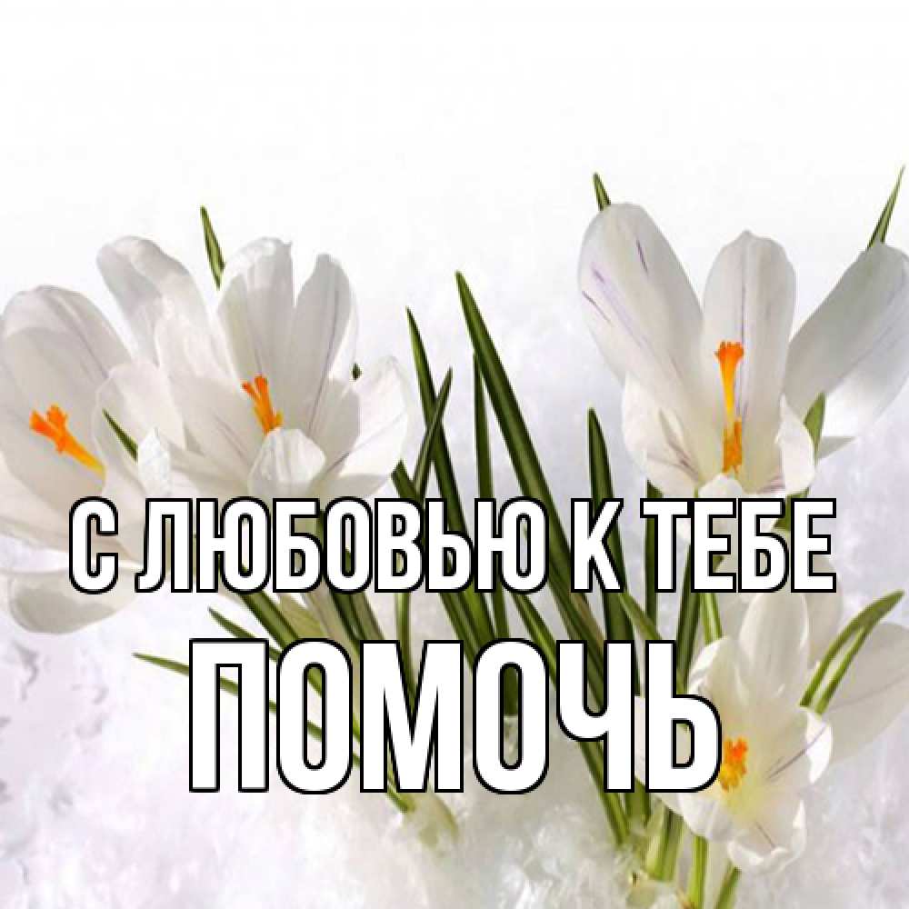 Открытка  с именем. Помочь, С любовью к тебе  