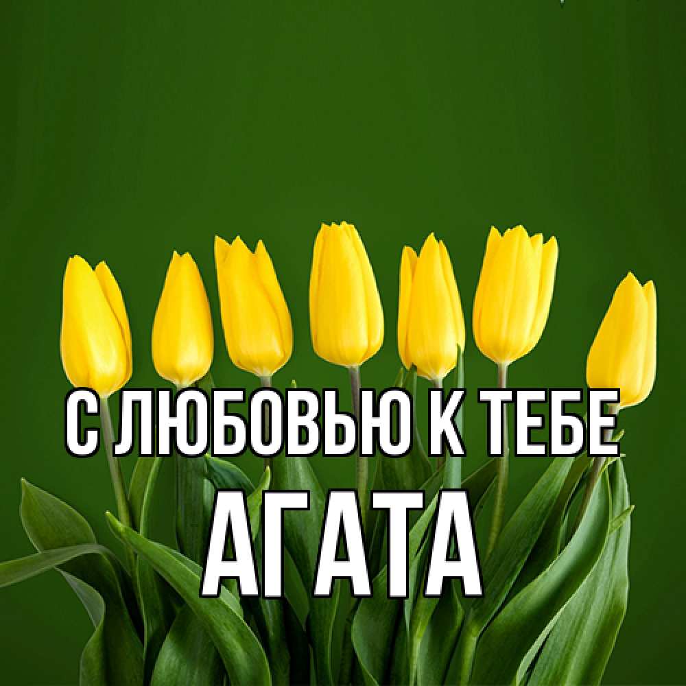 Открытка  с именем. Агата, С любовью к тебе  