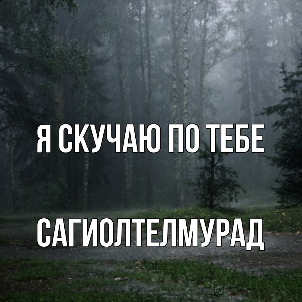 Открытка  с именем. САГИОЛТЕЛМУРАД, Я скучаю по тебе  