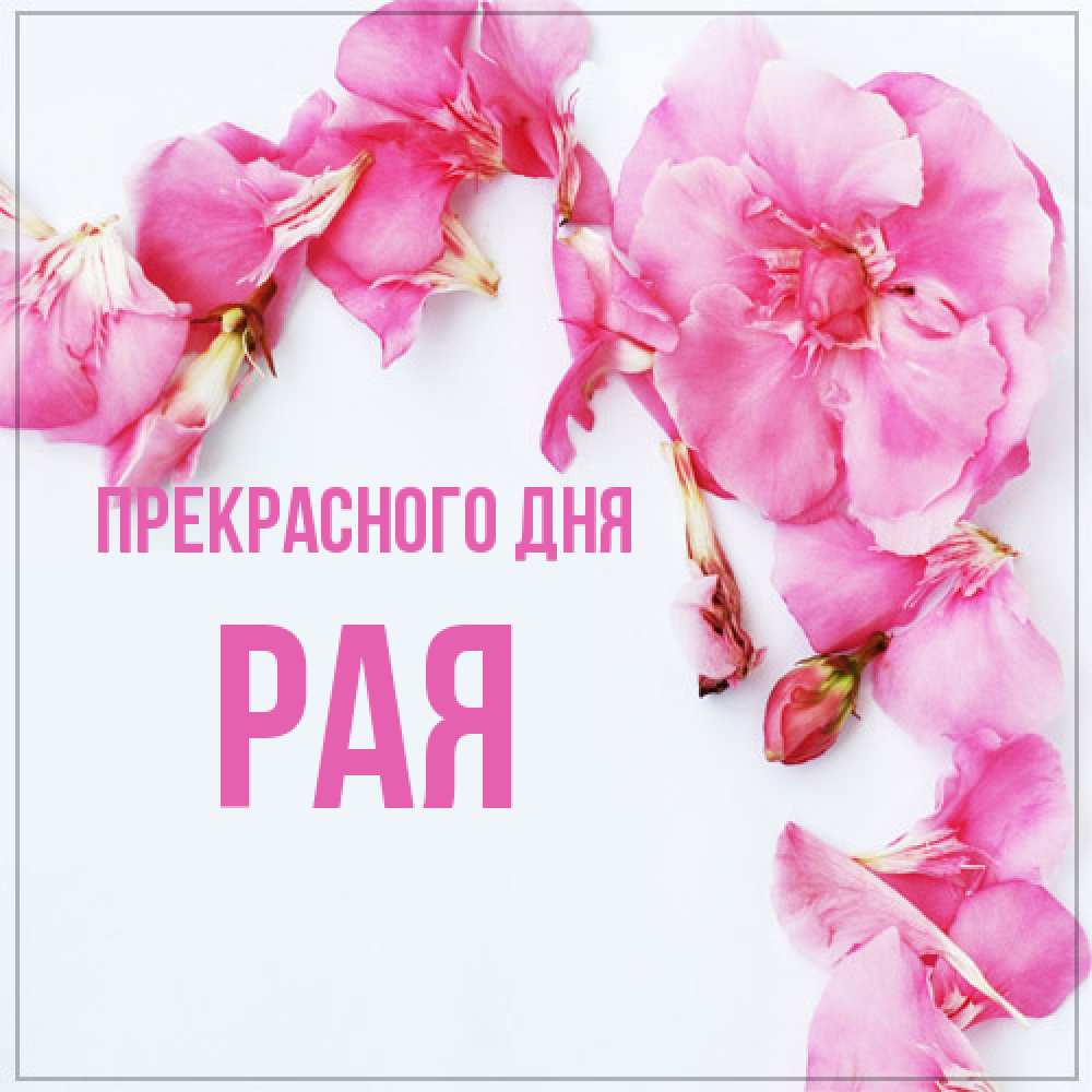 Открытка  с именем. Рая, Прекрасного дня  