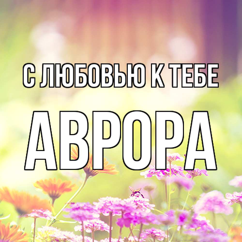 Открытка  с именем. Аврора, С любовью к тебе  
