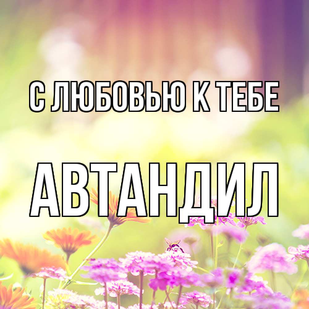 Открытка  с именем. Автандил, С любовью к тебе  