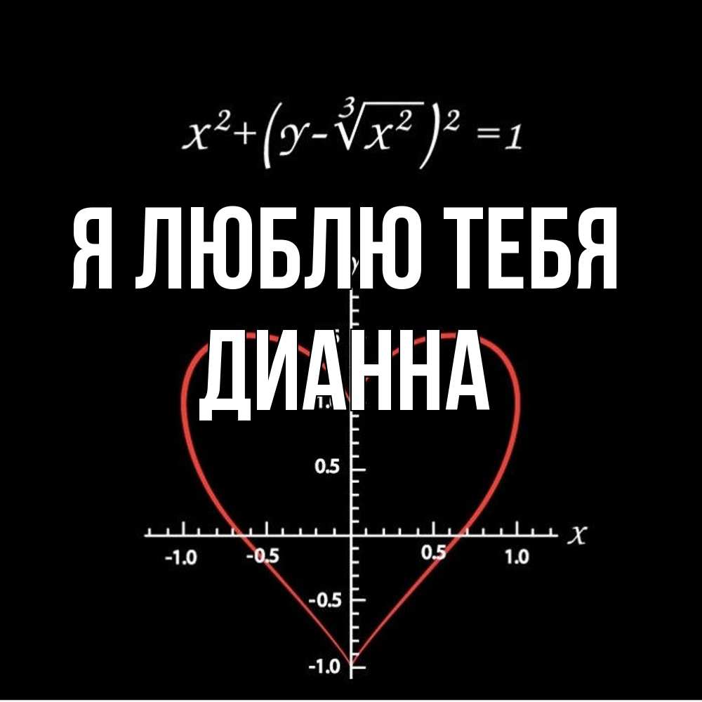 Открытка  с именем. Дианна, Я люблю тебя  