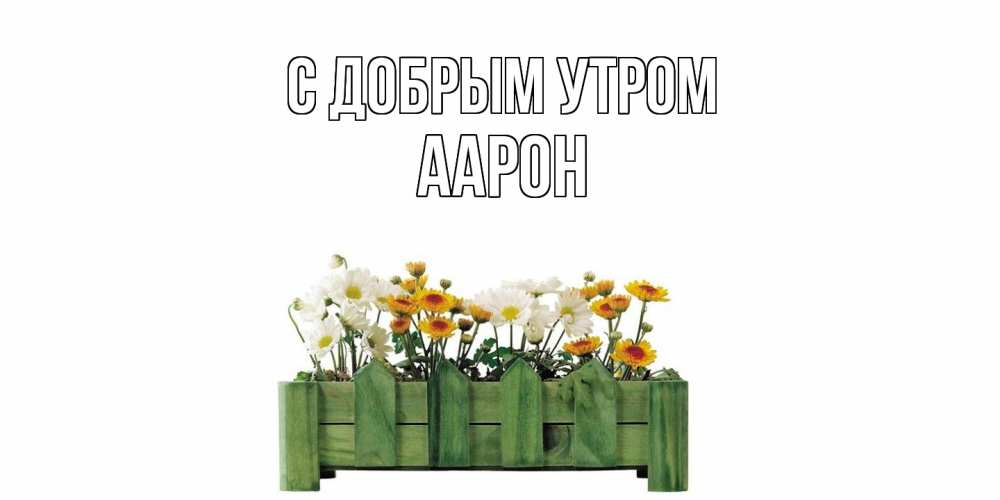 Открытка  с именем. Аарон, С добрым утром  