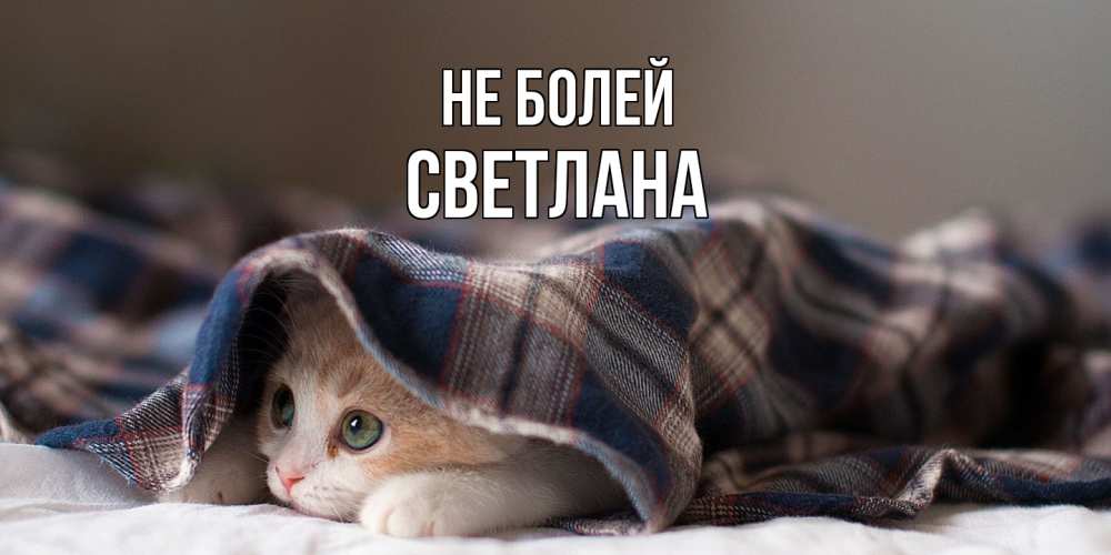 Открытка  с именем. Светлана, Не болей  