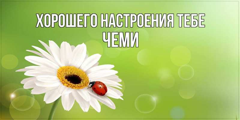 Открытка с именем, Чеми, Хорошего настроения тебе