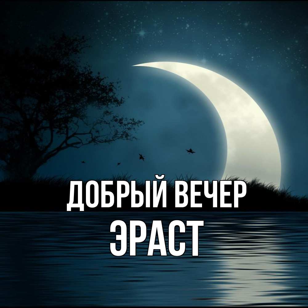 Открытка  с именем. Эраст, Добрый вечер  