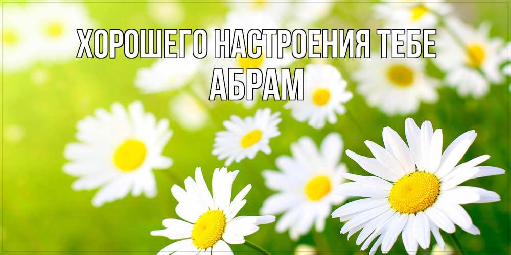 Открытка  с именем. Абрам, Хорошего настроения тебе  