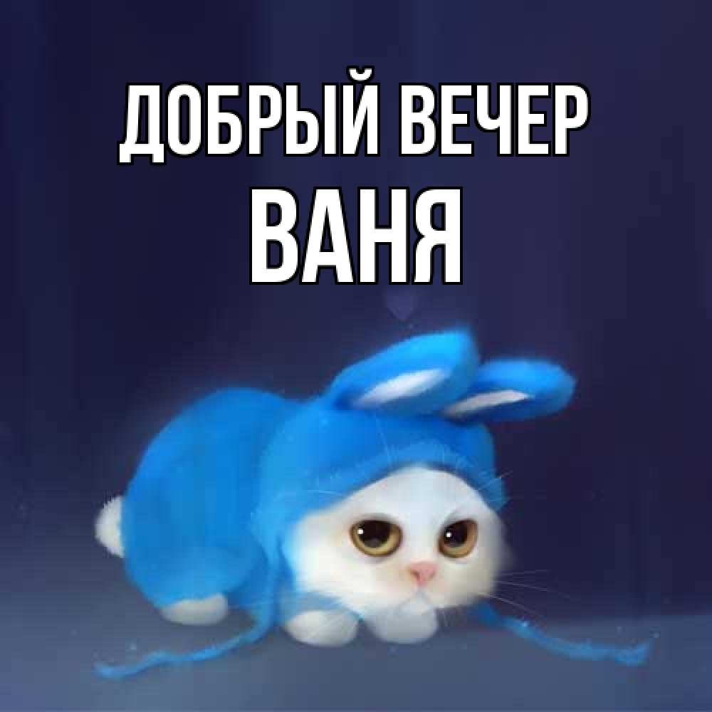 Открытка  с именем. ваня, Добрый вечер  