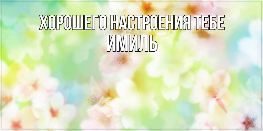 Открытка  с именем. Имиль, Хорошего настроения тебе  