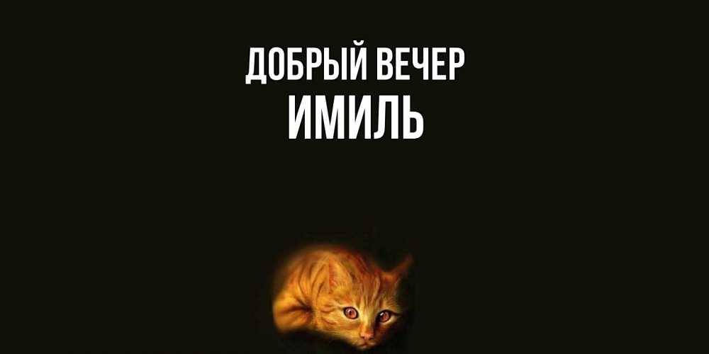 Открытка  с именем. Имиль, Добрый вечер  