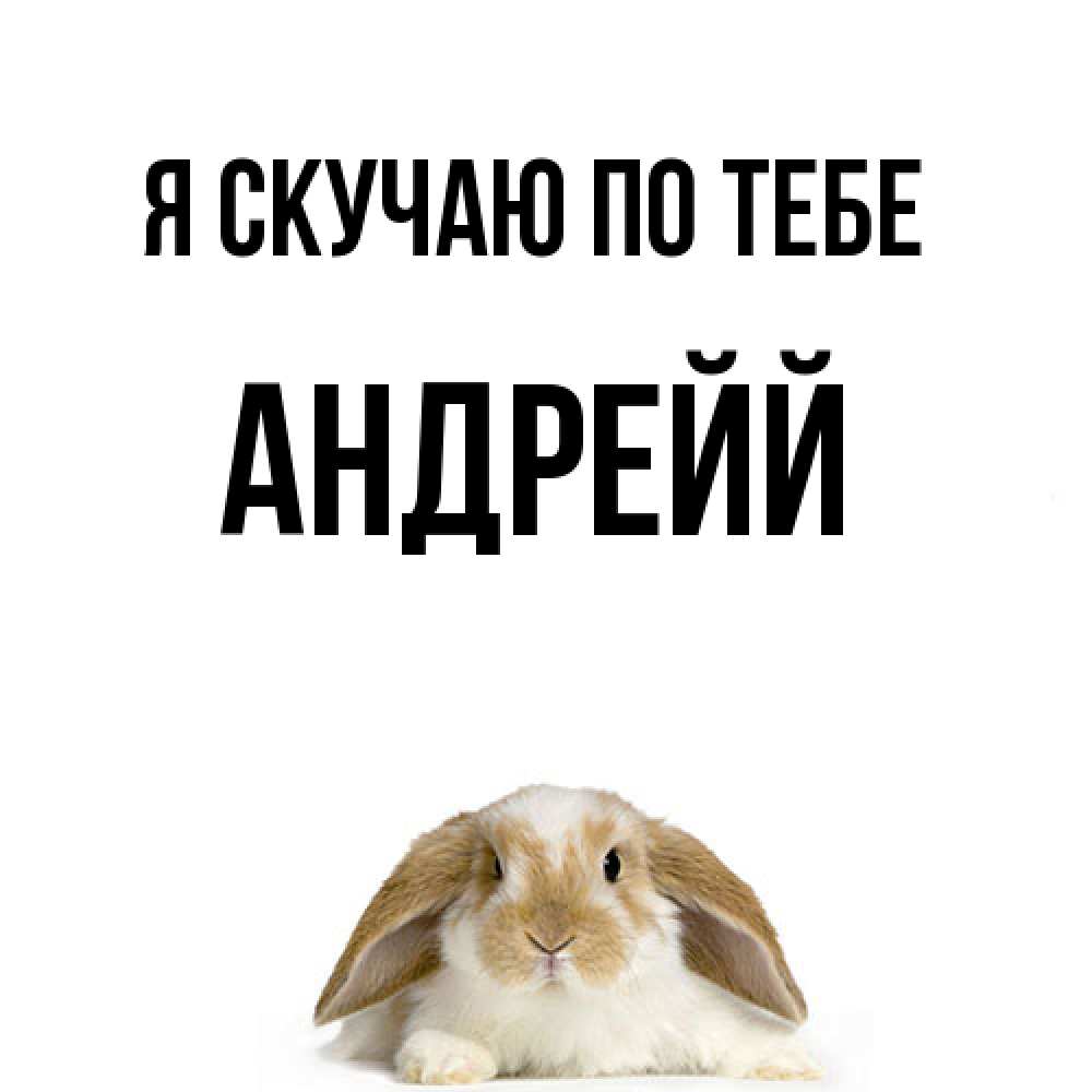 Открытка  с именем. Андрейй, Я скучаю по тебе  