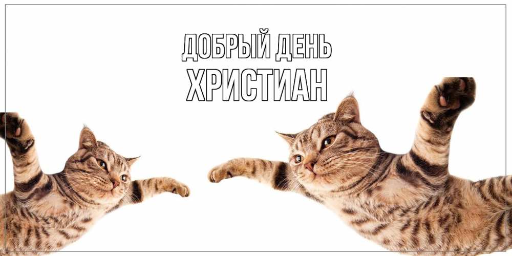 Открытка  с именем. Христиан, Добрый день  