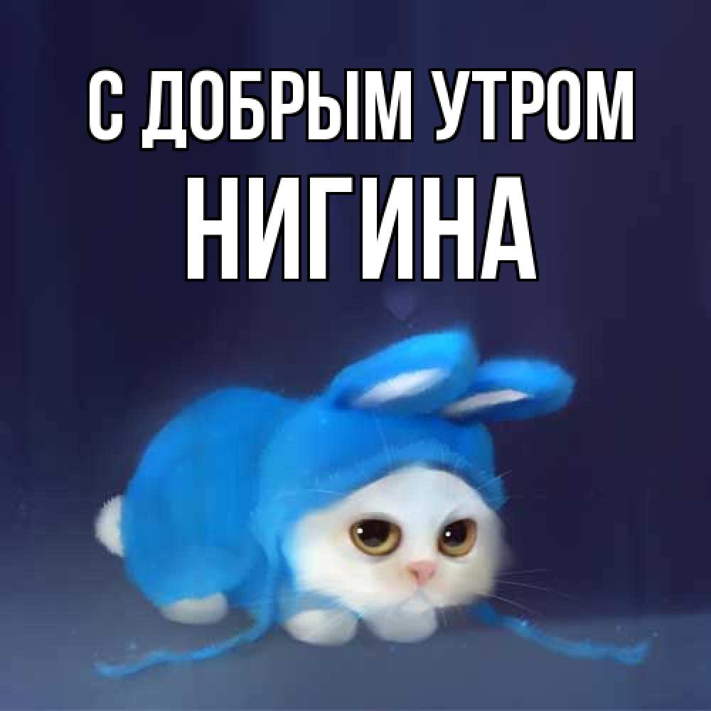 Открытка  с именем. Нигина, С добрым утром  
