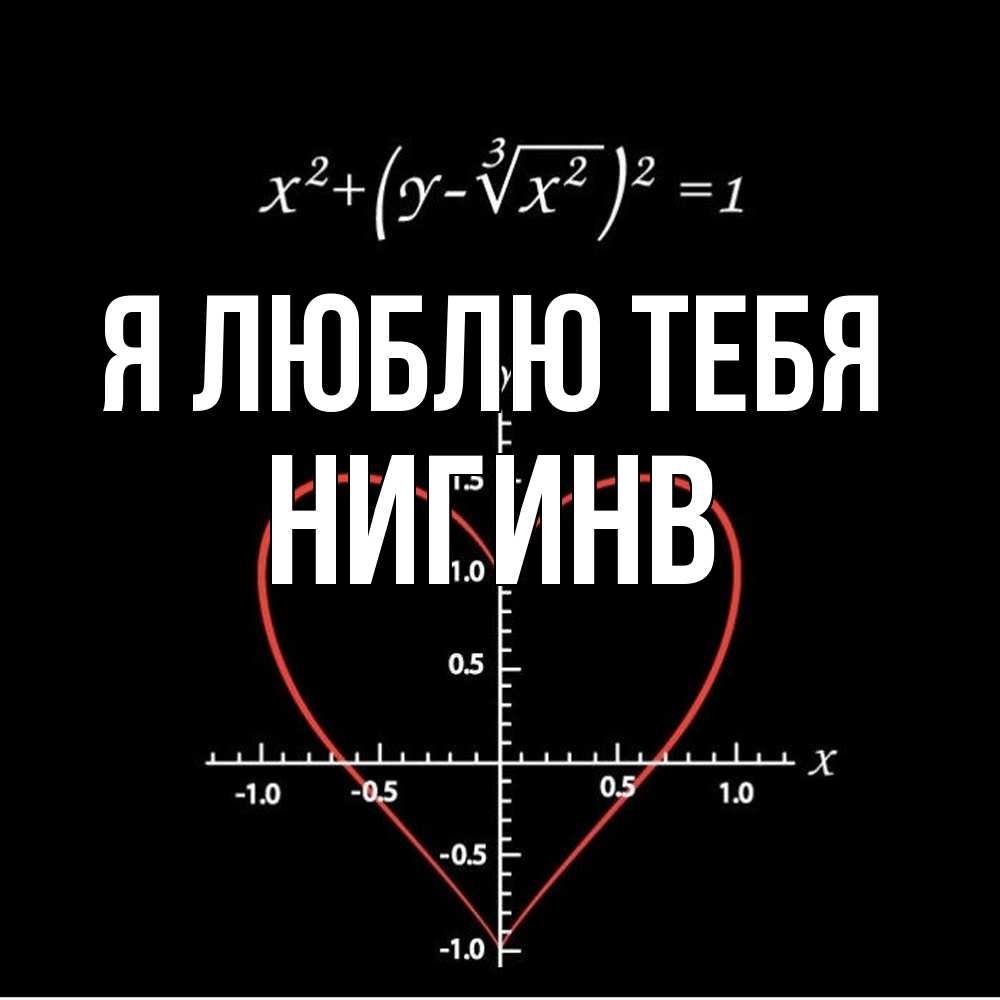 Открытка  с именем. Нигинв, Я люблю тебя  