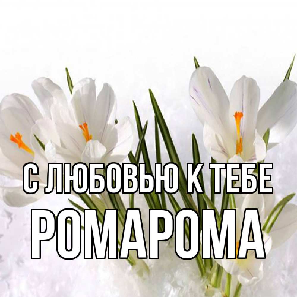 Открытка  с именем. РомаРома, С любовью к тебе  