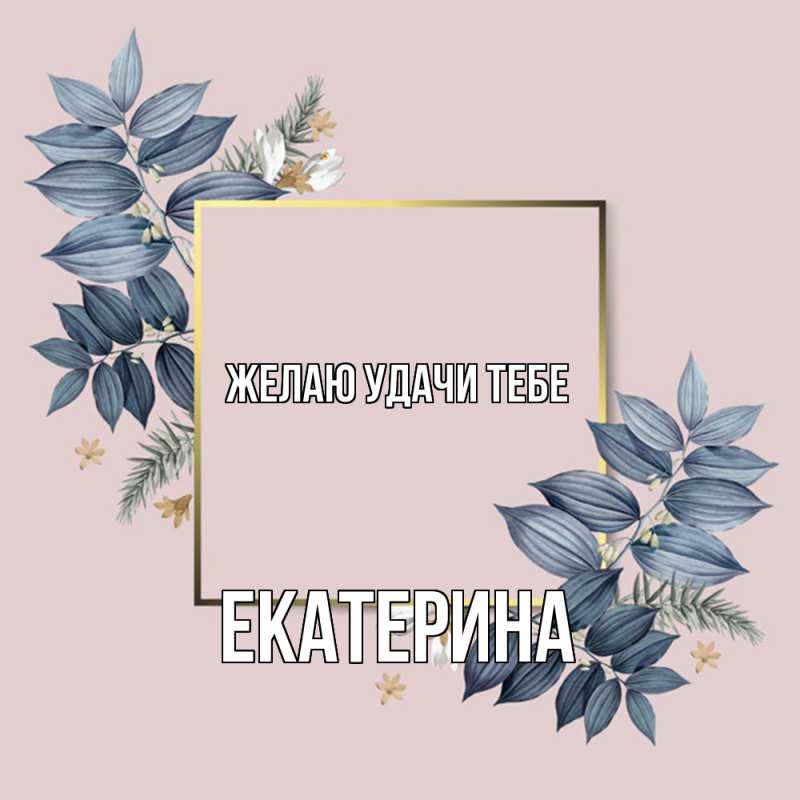 Картинка Желаю удачи тебе, Екатерина