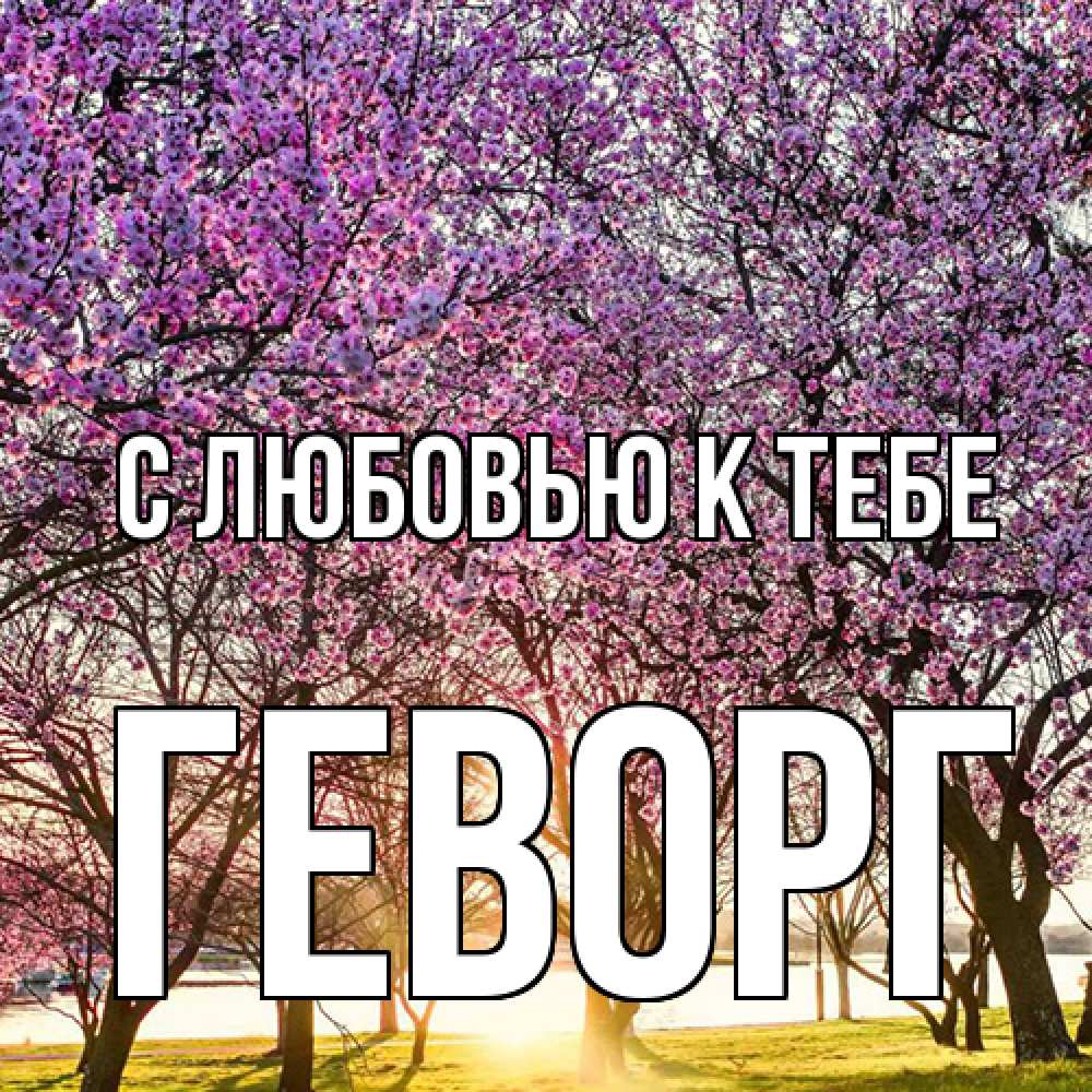 Открытка  с именем. Геворг, С любовью к тебе  
