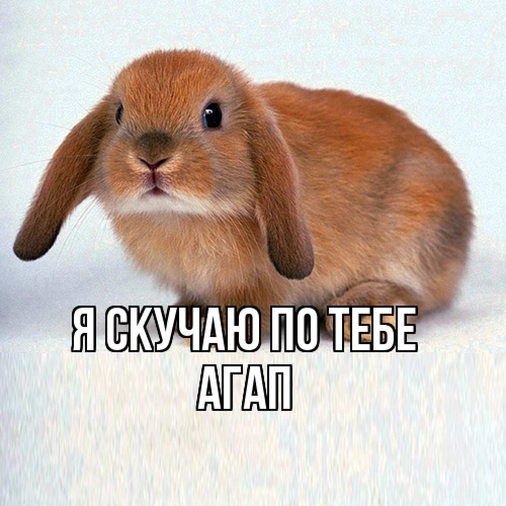 Открытка  с именем. Агап, Я скучаю по тебе  