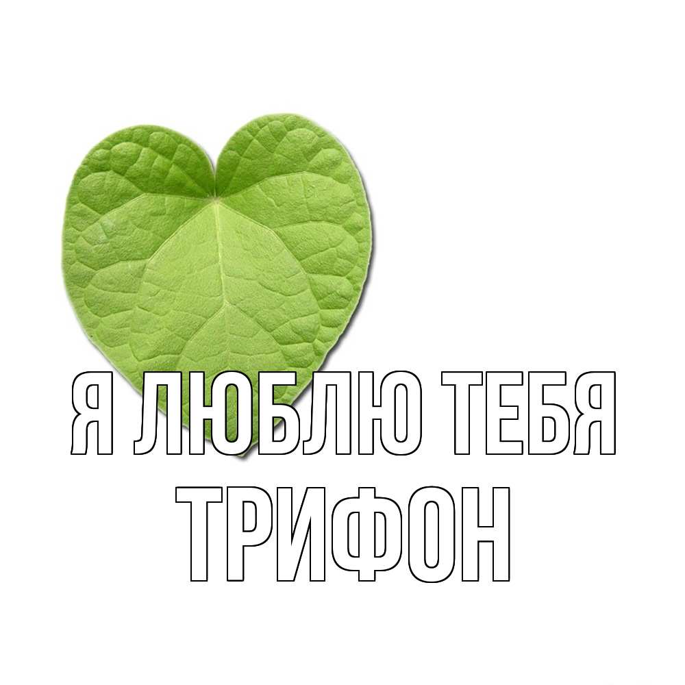 Открытка  с именем. Трифон, Я люблю тебя  